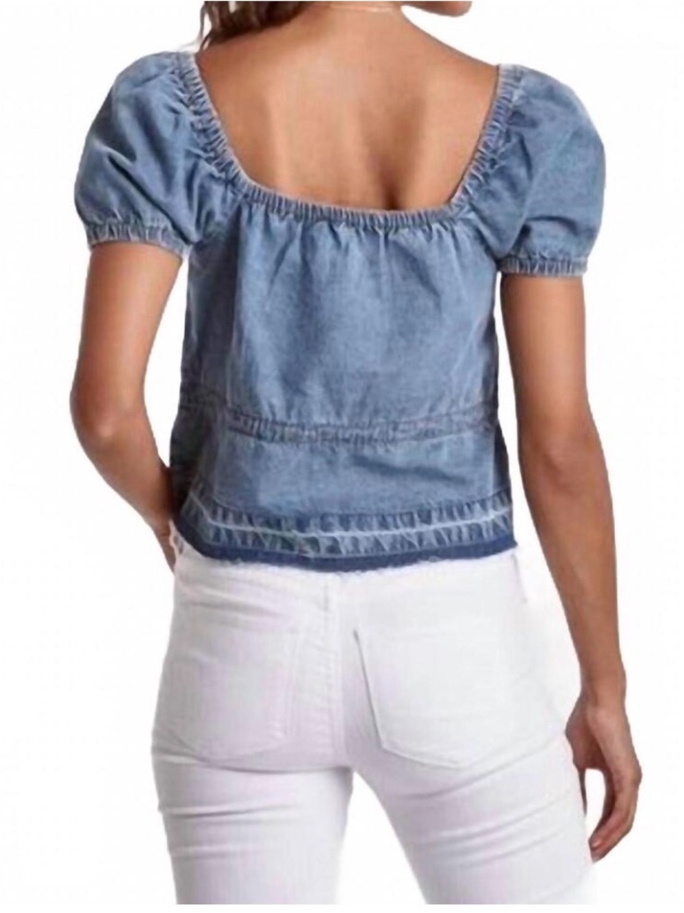 Dear John Mia Denim Crop Top | Size Small | Shierro | NWT - Picture 5 of 7